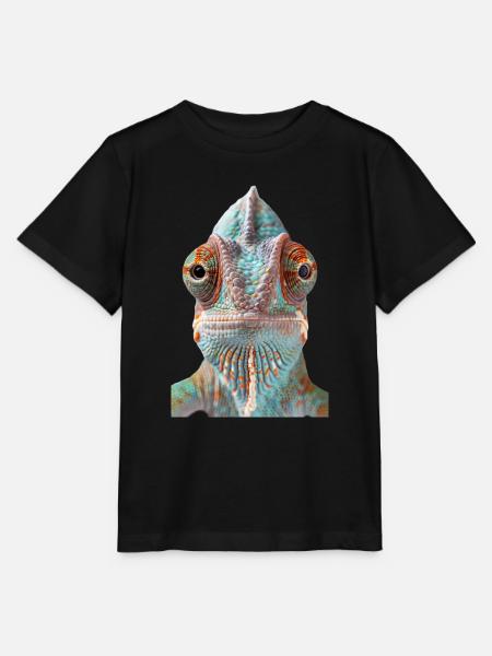 Chamäleon - Stanley/Stella Kinder T-Shirt MINI CREATOR  - Schwarz
