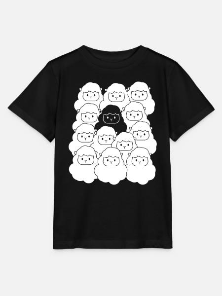 Süßes Schaf Schafherde Wolle - Stanley/Stella Kinder T-Shirt MINI CREATOR  - Schwarz