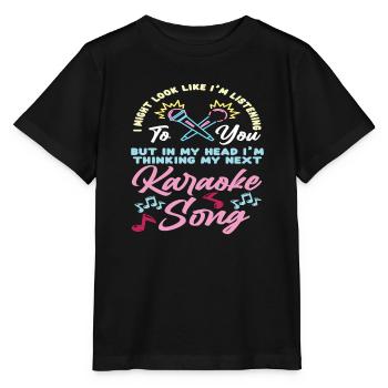 Ich Denke An Mein Nächstes Karaoke-Lied - Stanley/Stella Kinder T-Shirt MINI CREATOR  - Schwarz - Vorne - Mikhail (115cm)