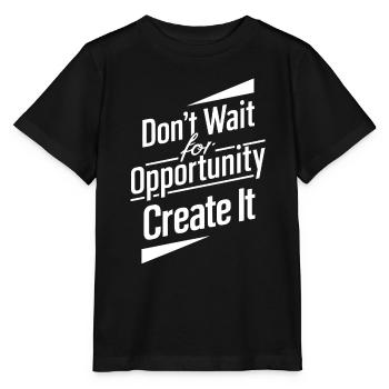 N’attendez pas l’occasion de la créer - T-shirt bio MINI CREATOR Stanley/Stella Enfant - noir - Devant - Mikhail (115cm)