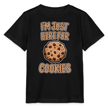 Cookies Saying Chocolate Cookies Funny Cookie Gift - Stanley/Stella MINI CREATOR Kids’ T-Shirt - black - Front - Mikhail (115cm)