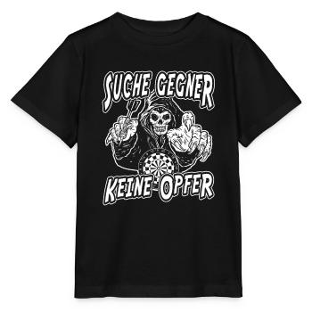 Sensemann Design - Suche Gegner, keine Opfer - Stanley/Stella Kinder T-Shirt MINI CREATOR  - Schwarz - Vorne - Mikhail (115cm)