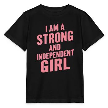 Je suis une fille forte et indépendante - T-shirt bio MINI CREATOR Stanley/Stella Enfant - noir - Devant - Mikhail (115cm)