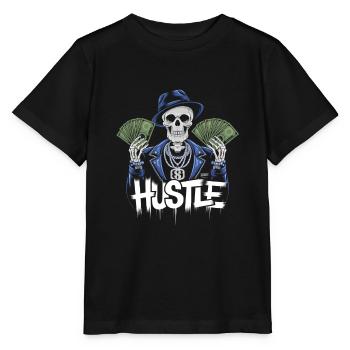 Bousculer dur gagner de l’argent squelette - T-shirt bio MINI CREATOR Stanley/Stella Enfant - noir - Devant - Mikhail (115cm)