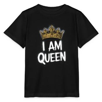Je suis la reine diadem - T-shirt bio MINI CREATOR Stanley/Stella Enfant - noir - Devant - Mikhail (115cm)