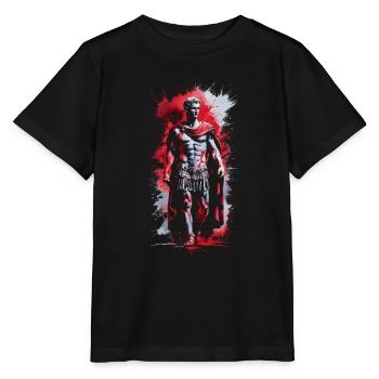 Jules César Rome Empire Portrait Musclé - T-shirt bio MINI CREATOR Stanley/Stella Enfant - noir - Devant - Mikhail (115cm)