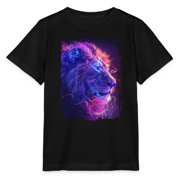 Löwe - Stanley/Stella Kinder T-Shirt MINI CREATOR  - Schwarz - Vorne - Mikhail (115cm)