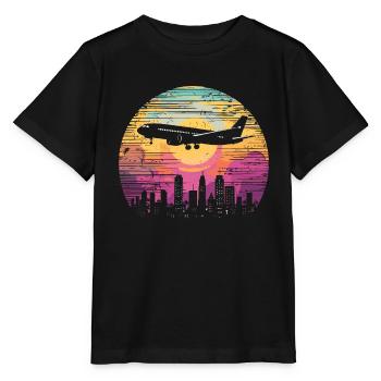 Meine Erste Flugreise Erstes Mal Fliegen - Stanley/Stella Kinder T-Shirt MINI CREATOR  - Schwarz - Vorne - Mikhail (115cm)