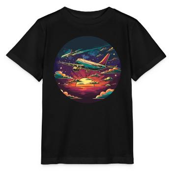 Meine Erste Flugreise Erstes Mal Fliegen - Stanley/Stella Kinder T-Shirt MINI CREATOR  - Schwarz - Vorne - Mikhail (115cm)