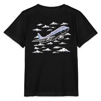 Meine Erste Flugreise Erstes Mal Fliegen - Stanley/Stella Kinder T-Shirt MINI CREATOR  - Schwarz - Vorne - Mikhail (115cm)