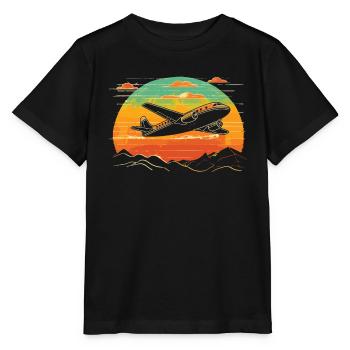 Meine Erste Flugreise Erstes Mal Fliegen - Stanley/Stella Kinder T-Shirt MINI CREATOR  - Schwarz - Vorne - Mikhail (115cm)