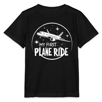 Meine Erste Flugreise Erstes Mal Fliegen - Stanley/Stella Kinder T-Shirt MINI CREATOR  - Schwarz - Vorne - Mikhail (115cm)