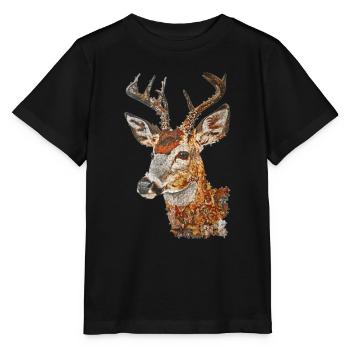 Reh - Stanley/Stella Kinder T-Shirt MINI CREATOR  - Schwarz - Vorne - Mikhail (115cm)