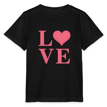 Love heart - Stanley/Stella MINI CREATOR Kids’ T-Shirt - black - Front - Mikhail (115cm)