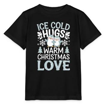 Des câlins glacés, un amour de Noël chaleureux, - T-shirt bio MINI CREATOR Stanley/Stella Enfant - noir - Devant - Mikhail (115cm)