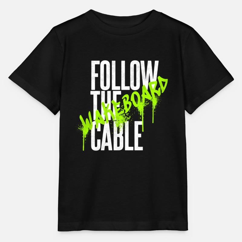 Style graffiti - Suivez le design du wakeboard à câble - T-shirt bio MINI CREATOR Stanley/Stella Enfant - noir