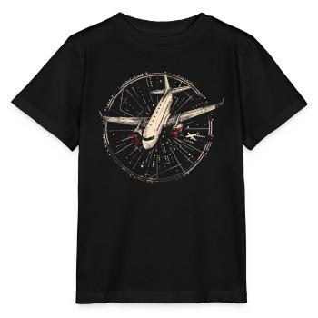 My First Flight First Time Flying - Stanley/Stella MINI CREATOR Kids’ T-Shirt - black - Front - Mikhail (115cm)