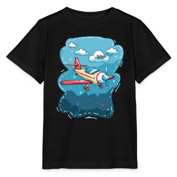 Meine Erste Flugreise Erstes Mal Fliegen - Stanley/Stella Kinder T-Shirt MINI CREATOR  - Schwarz - Vorne - Mikhail (115cm)