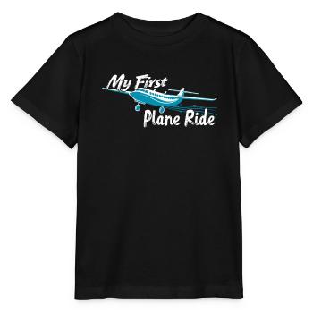 My First Flight First Time Flying - Stanley/Stella MINI CREATOR Kids’ T-Shirt - black - Front - Mikhail (115cm)