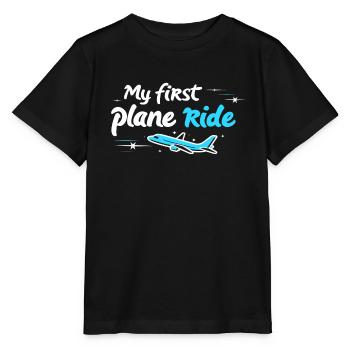 My First Flight First Time Flying - Stanley/Stella MINI CREATOR Kids’ T-Shirt - black - Front - Mikhail (115cm)