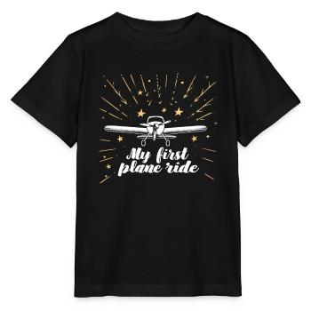 My First Flight First Time Flying - Stanley/Stella MINI CREATOR Kids’ T-Shirt - black - Front - Mikhail (115cm)