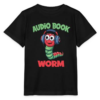 Audio Book Worm Hörbuch Hörspiel für Hörbuch - Stanley/Stella Kinder T-Shirt MINI CREATOR  - Schwarz - Vorne - Mikhail (115cm)