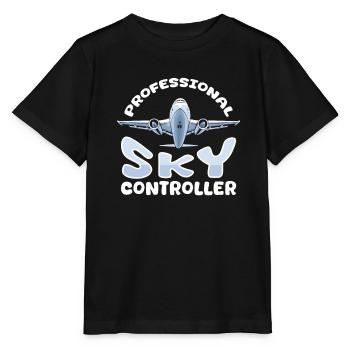 Contrôleur aérien - T-shirt bio MINI CREATOR Stanley/Stella Enfant - noir - Devant - Mikhail (115cm)