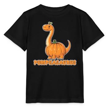 Dinosaure citrouille Halloween Pumkasaurus Costume - T-shirt bio MINI CREATOR Stanley/Stella Enfant - noir - Devant - Mikhail (115cm)