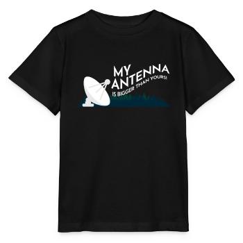 Antenna Is Bigger Funkliebhaber Amateur - Stanley/Stella MINI CREATOR Kids’ T-Shirt - black - Front - Mikhail (115cm)