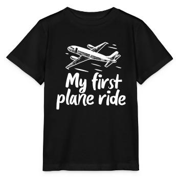 My First Flight First Time Flying - Stanley/Stella MINI CREATOR Kids’ T-Shirt - black - Front - Mikhail (115cm)