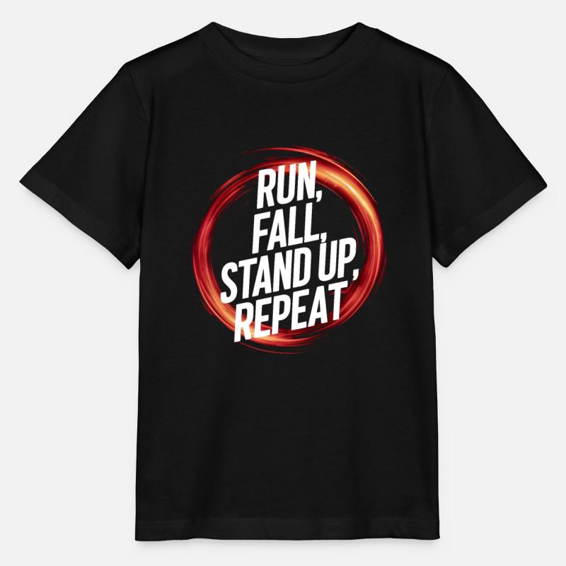 courir tomber debout répéter - T-shirt bio MINI CREATOR Stanley/Stella Enfant - noir