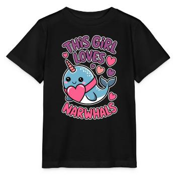 Narwal Spruch Narwale Lustiges Narwal Geschenk - Stanley/Stella Kinder T-Shirt MINI CREATOR  - Schwarz - Vorne - Mikhail (115cm)