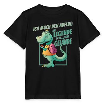 Je m’envole – T-Rex Kita diplômé - T-shirt bio MINI CREATOR Stanley/Stella Enfant - noir - Devant - Mikhail (115cm)