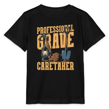 Gravedigger Funeral Assistant - Stanley/Stella MINI CREATOR Kids’ T-Shirt - black - Front - Mikhail (115cm)