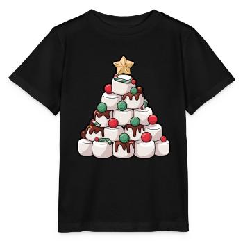 Weihnachten Weihnachtsbaum Marshmallow - Stanley/Stella Kinder T-Shirt MINI CREATOR  - Schwarz - Vorne - Mikhail (115cm)