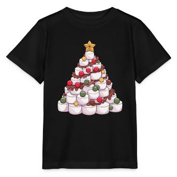 Weihnachten Weihnachtsbaum Marshmallow - Stanley/Stella Kinder T-Shirt MINI CREATOR  - Schwarz - Vorne - Mikhail (115cm)