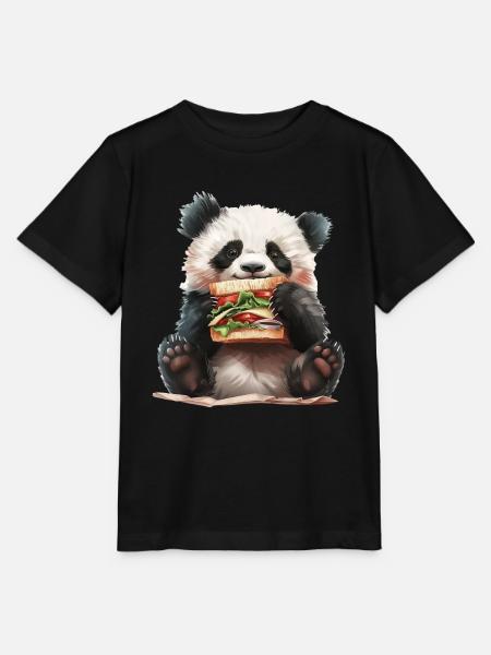 Panda - Stanley/Stella Kinder T-Shirt MINI CREATOR - Schwarz