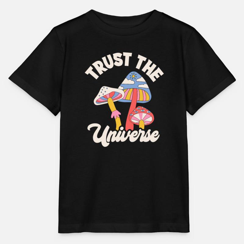 Faites confiance à l’univers Champignons Design - T-shirt bio MINI CREATOR Stanley/Stella Enfant - noir