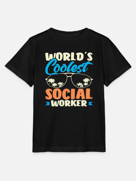 Weltweit Coolster Sozialarbeiter - Stanley/Stella Kinder T-Shirt MINI CREATOR - Schwarz