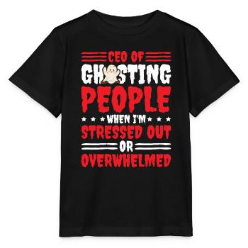 CEO Of Ghosting When Stressed Or Overwhelmed 2 - Stanley/Stella Kinder T-Shirt MINI CREATOR  - Schwarz - Vorne - Mikhail (115cm)