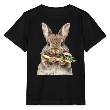 Kaninchen - Stanley/Stella Kinder T-Shirt MINI CREATOR  - Schwarz - Vorne - Mikhail (115cm)