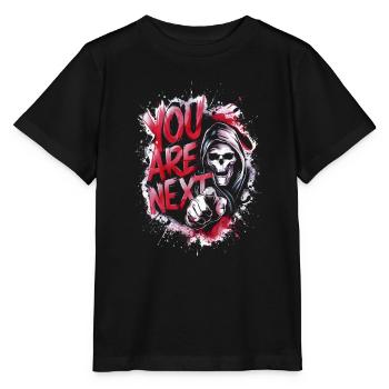 Sensenmann Du bist der Nächste! - Stanley/Stella Kinder T-Shirt MINI CREATOR  - Schwarz - Vorne - Mikhail (115cm)