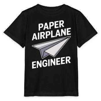Avion en papier disant blague Avion en papier cadeau - T-shirt bio MINI CREATOR Stanley/Stella Enfant - noir - Devant - Mikhail (115cm)