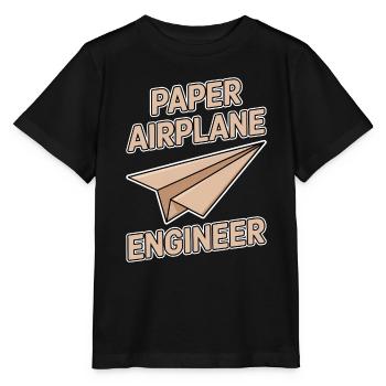 Avion en papier disant blague Avion en papier cadeau - T-shirt bio MINI CREATOR Stanley/Stella Enfant - noir - Devant - Mikhail (115cm)