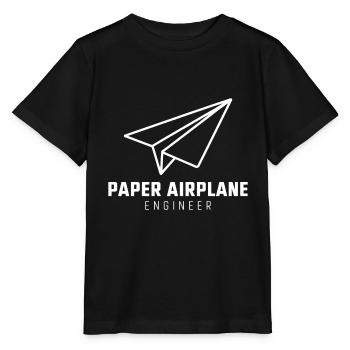 Avion en papier disant blague Avion en papier cadeau - T-shirt bio MINI CREATOR Stanley/Stella Enfant - noir - Devant - Mikhail (115cm)