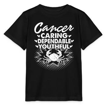 Cancer Caring Dependable Youthful - Stanley/Stella MINI CREATOR Kids’ T-Shirt - black - Front - Mikhail (115cm)