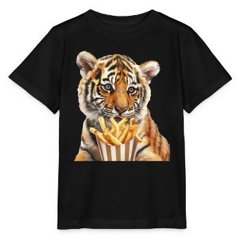Tigre - T-shirt bio MINI CREATOR Stanley/Stella Enfant - noir - Devant - Mikhail (115cm)