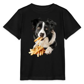 Border Collie - T-shirt bio MINI CREATOR Stanley/Stella Enfant - noir - Devant - Mikhail (115cm)