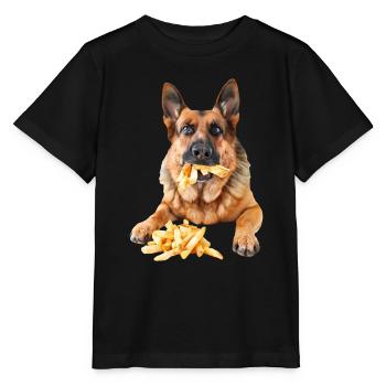 German Shepherd - Stanley/Stella MINI CREATOR Kids’ T-Shirt - black - Front - Mikhail (115cm)