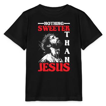Nothing Sweeter Than Jesus - Stanley/Stella Kinder T-Shirt MINI CREATOR  - Schwarz - Vorne - Mikhail (115cm)